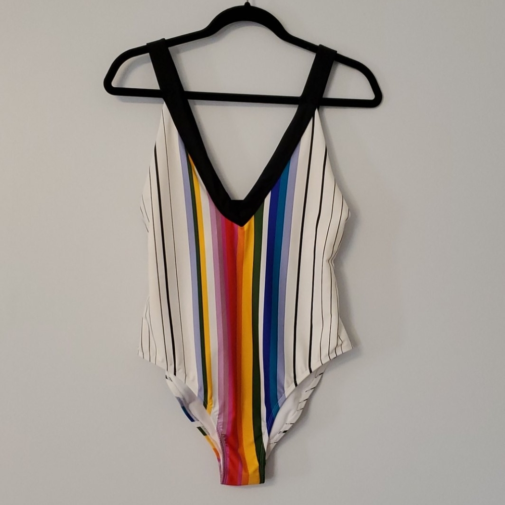 Marshalls Women's Striped One-piece Bathing Suit